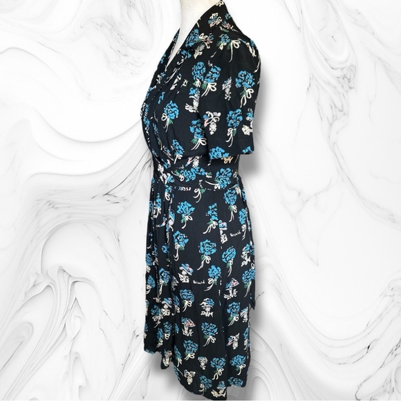 Vtg ‘95 Anna Sui “Bérard Face” Print Dress Size Petite - Picture 5 of 16